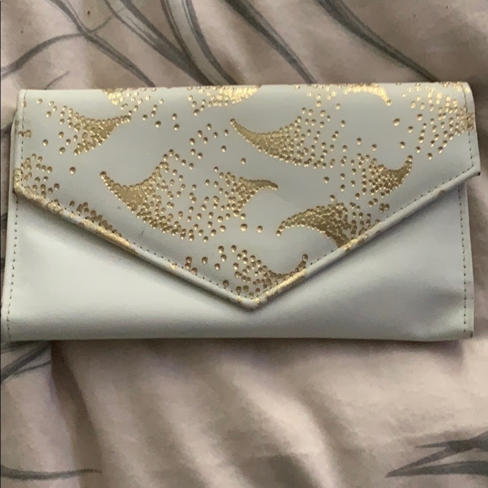 Gold and White Glitter wallet